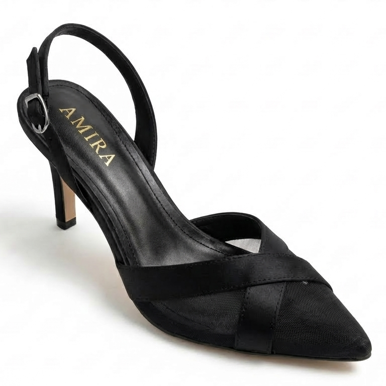 Escarpin Slingback Satin Élégance