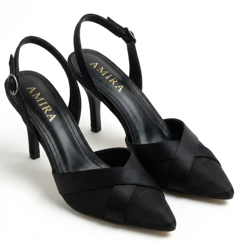 Escarpin Slingback Satin Élégance