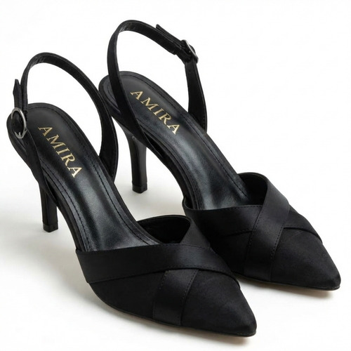 Escarpin Slingback Satin Élégance