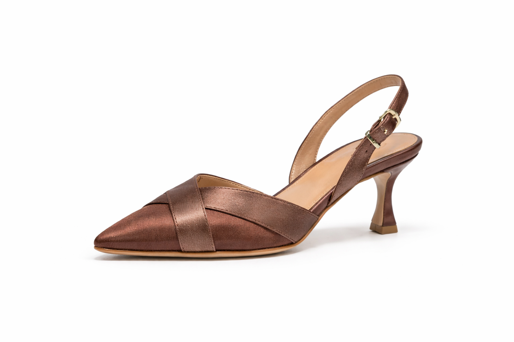 Escarpin Slingback Satin Élégance