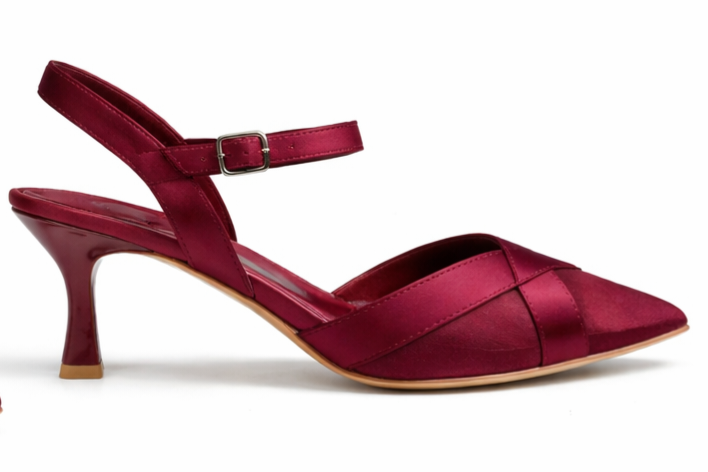 Escarpin Slingback Satin Élégance