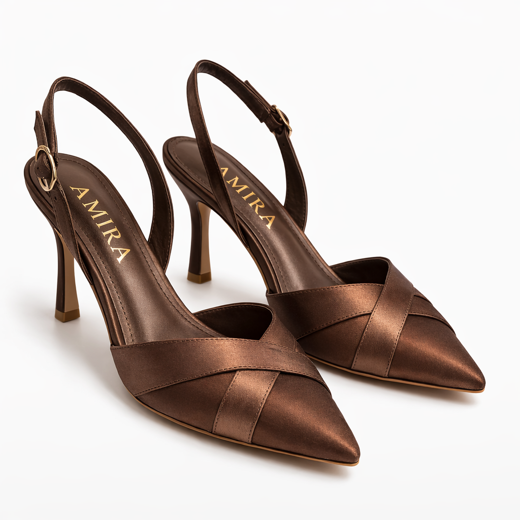 Escarpin Slingback Satin Élégance